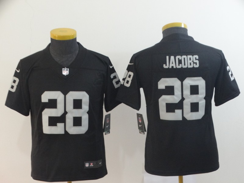 Youth Oakland Raiders #28 Jacobs black Nike Vapor Untouchable Limited NFL Jerseys